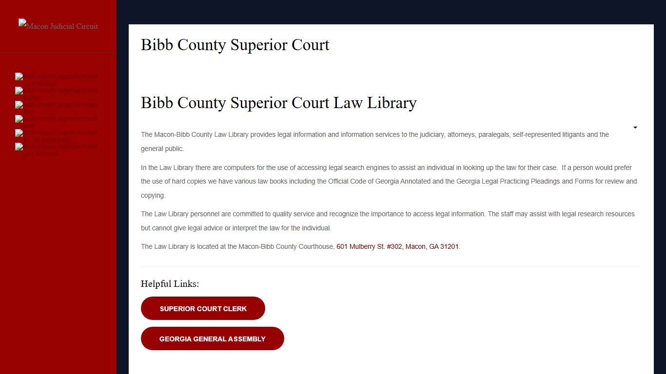 Bibb County Superior Court - Law Library