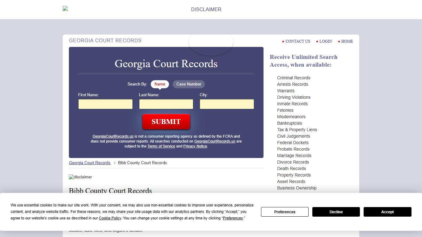 Bibb County Court Records GeorgiaCourtRecords.us