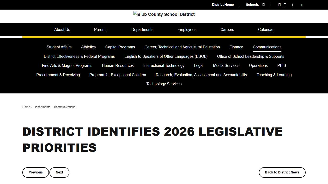 District Identifies 2026 Legislative Priorities Default Board Post page
